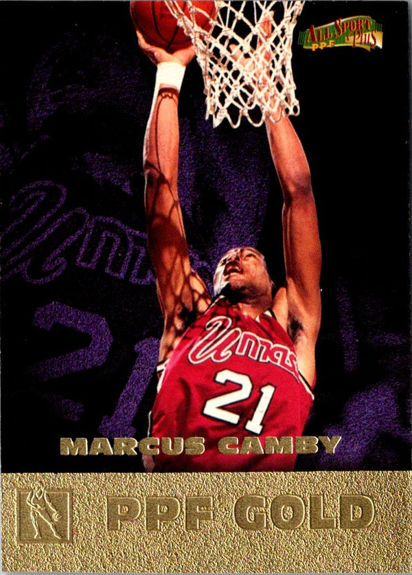 1996 Score Board Autographed Pure Performance Gold Marcus Camby #PP2