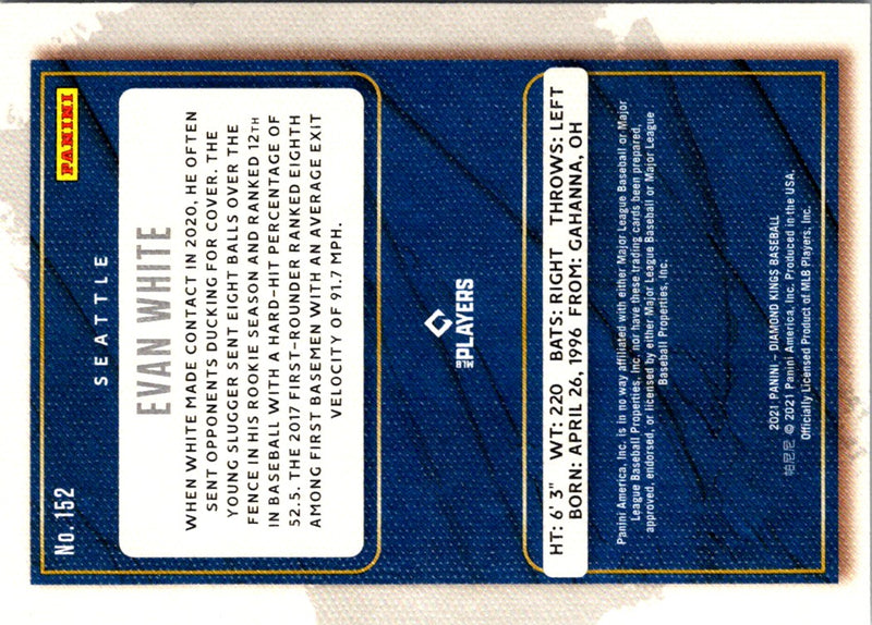 2021 Panini Diamond Kings Blue Evan White