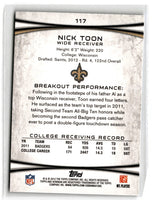 2012 Bowman Rookies Nick Toon #117