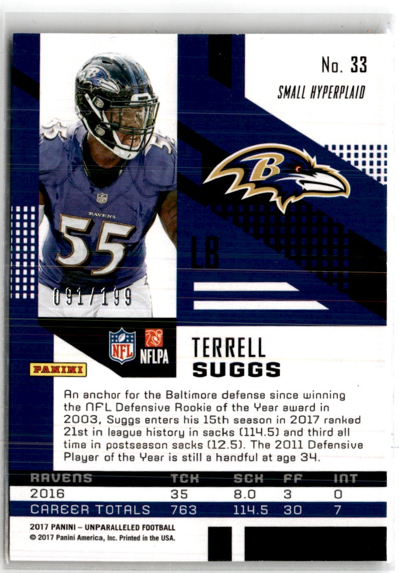 2017 Panini Unparalleled Yellow Terrell Suggs