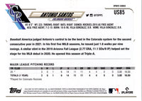 2021 Topps Update Antonio Santos #US85 Rookie