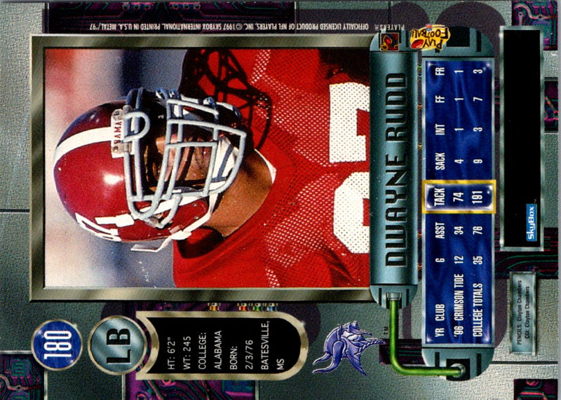 1997 Metal Universe Dwayne Rudd