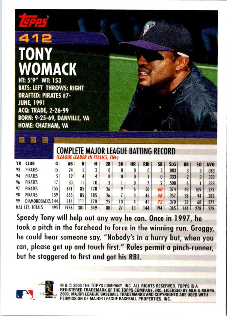 2000 Topps Tony Womack