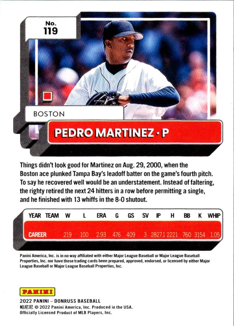 2022 Donruss Holo Red Pedro Martinez