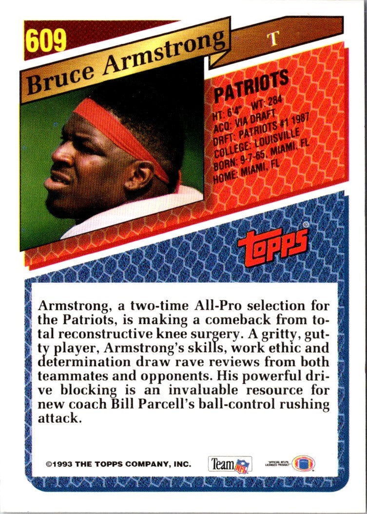 1993 Topps Gold Bruce Armstrong