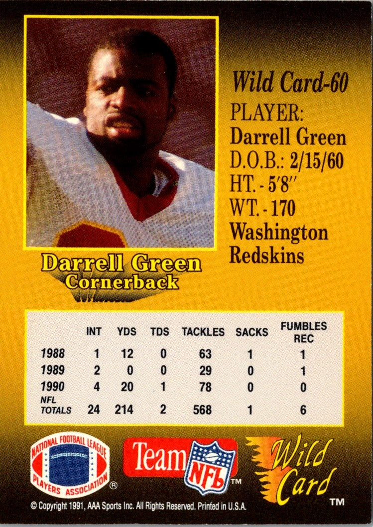 1991 Wild Card Darrell Green