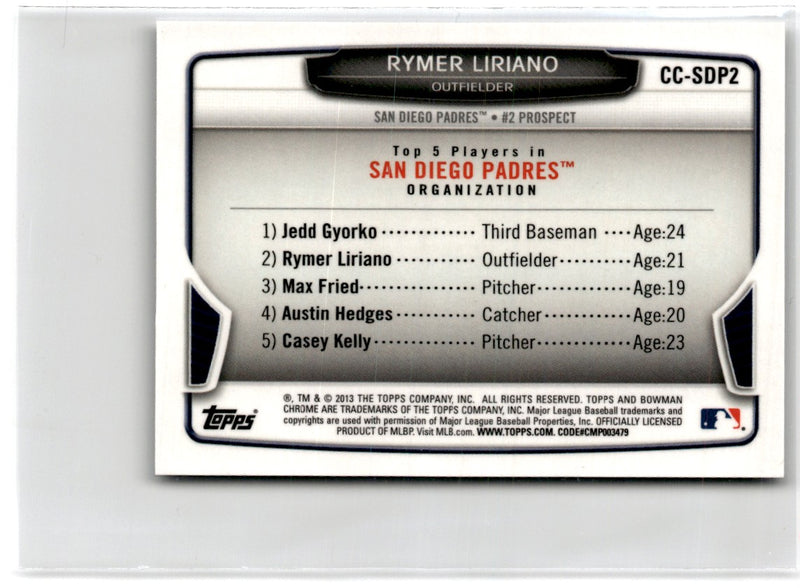 2012 Bowman Chrome Mini Rymer Liriano