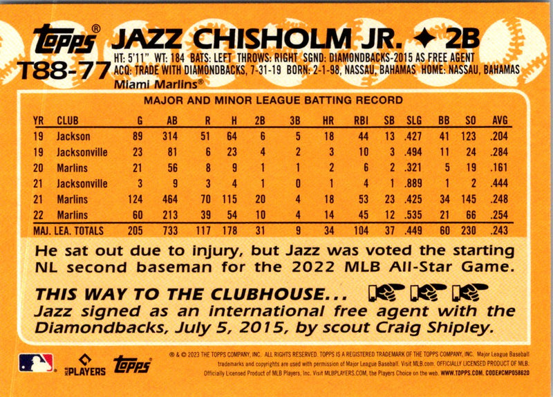 2022 Topps Miguel Rojas /Jazz Chisholm Jr.