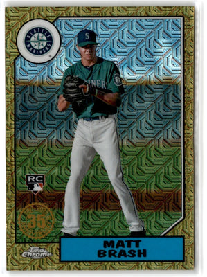 2022 Topps Chrome Platinum Anniversary Gold Prism Refractor Matt Brash #260