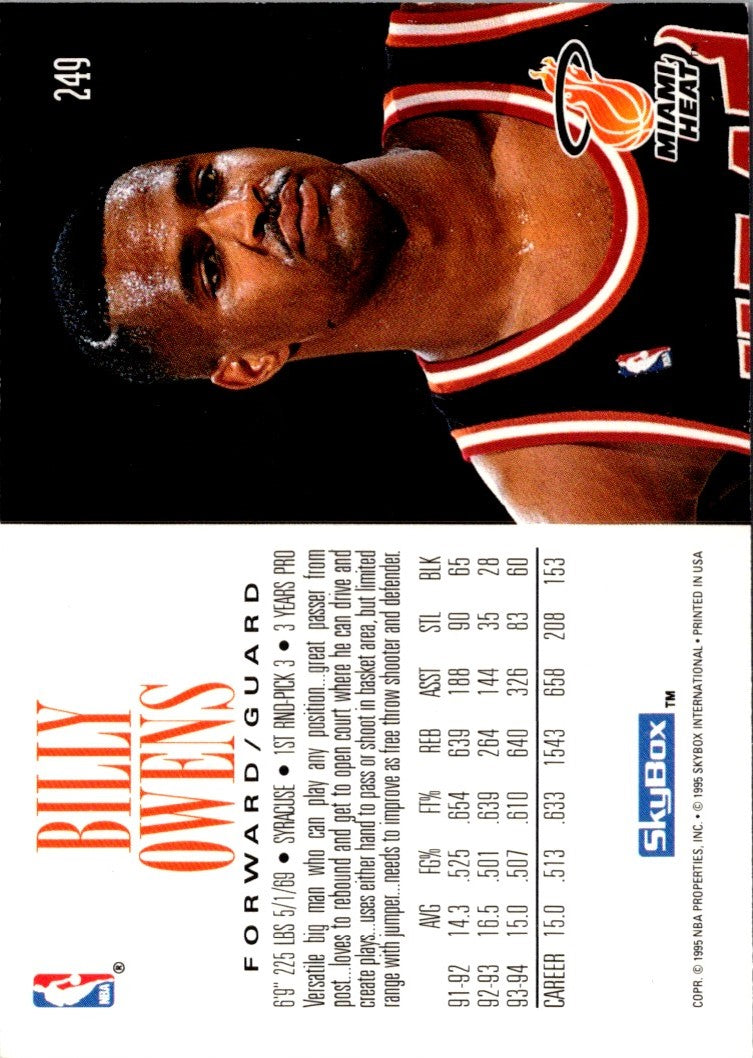 1994 SkyBox Billy Owens