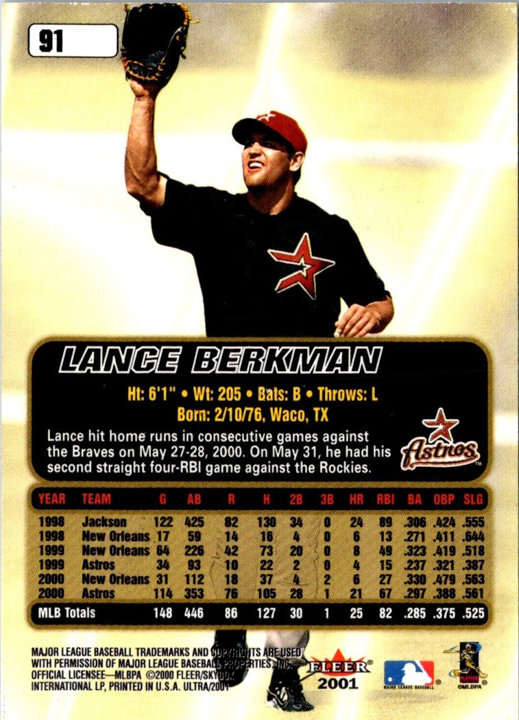 2001 Fleer Triple Crown Lance Berkman