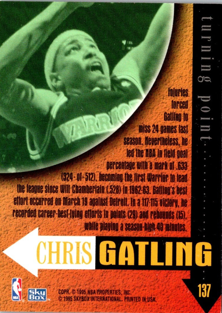 1995 SkyBox Premium Chris Gatling