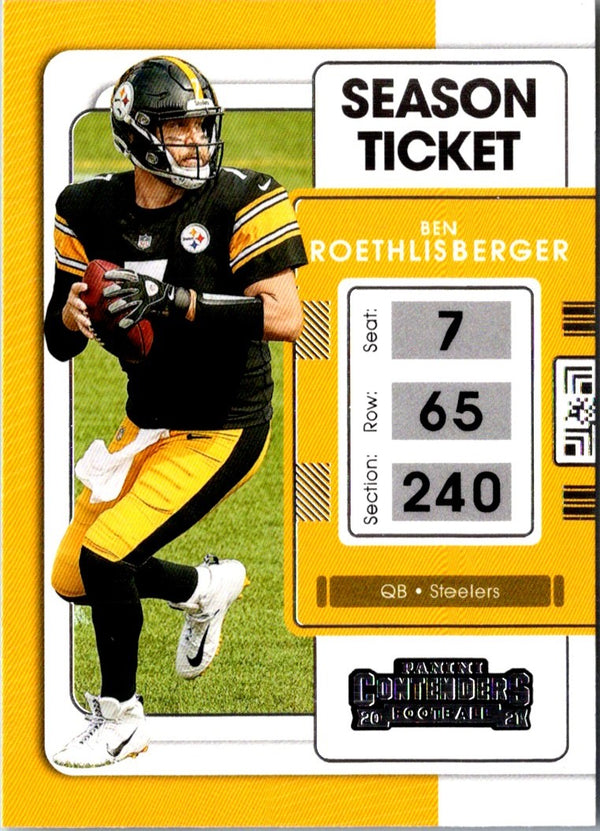 2021 Panini Contenders Ben Roethlisberger #82