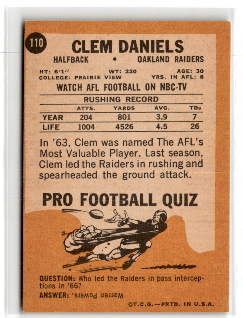 1967 Topps Clem Daniels