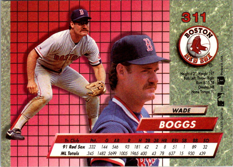 1992 Ultra Wade Boggs