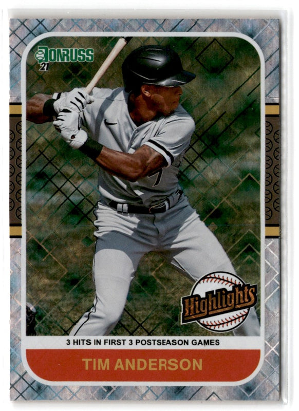 2021 Donruss Highlights Tim Anderson #HI7