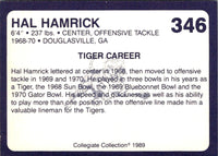 1989 Collegiate Collection Auburn Coke 580 Hal Hamrick #346