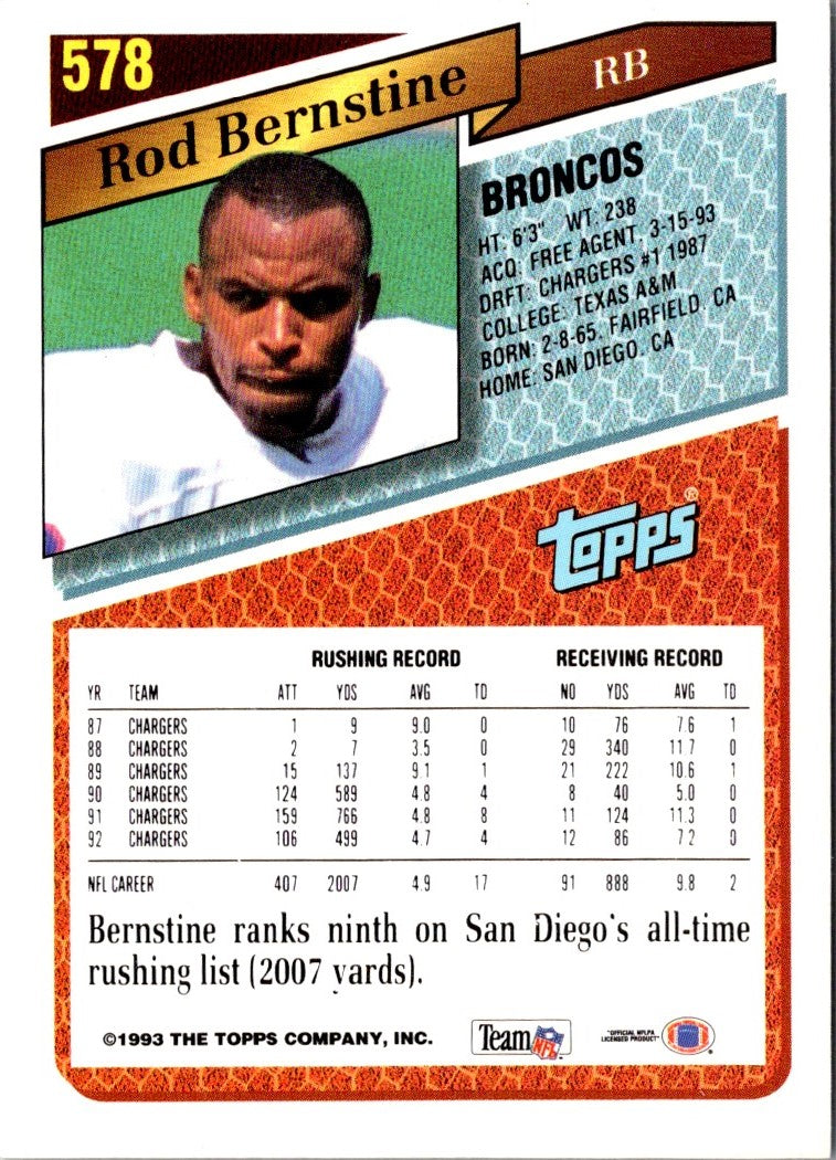 1993 Topps Rod Bernstine