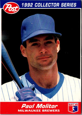 1992 Post Cereal Paul Molitor #17