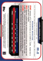 2015 Bowman Chrome Rookie Recollections Juan Gonzalez #RRI-JG