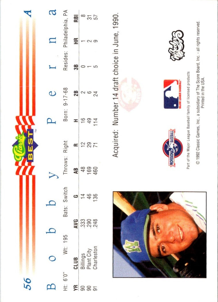 1992 Classic Best Bobby Perna