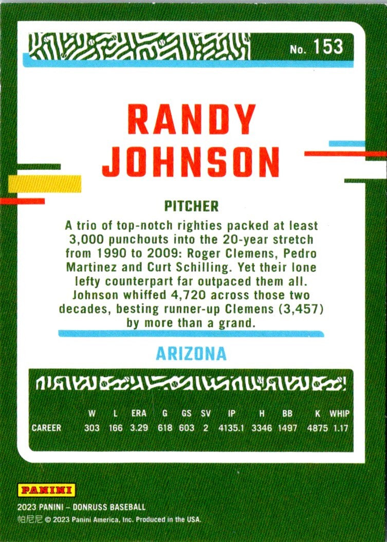 2023 Donruss Holo Blue Randy Johnson