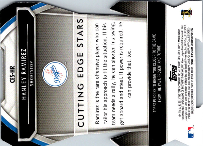 2013 Bowman Platinum Cutting Edge Stars Hanley Ramirez