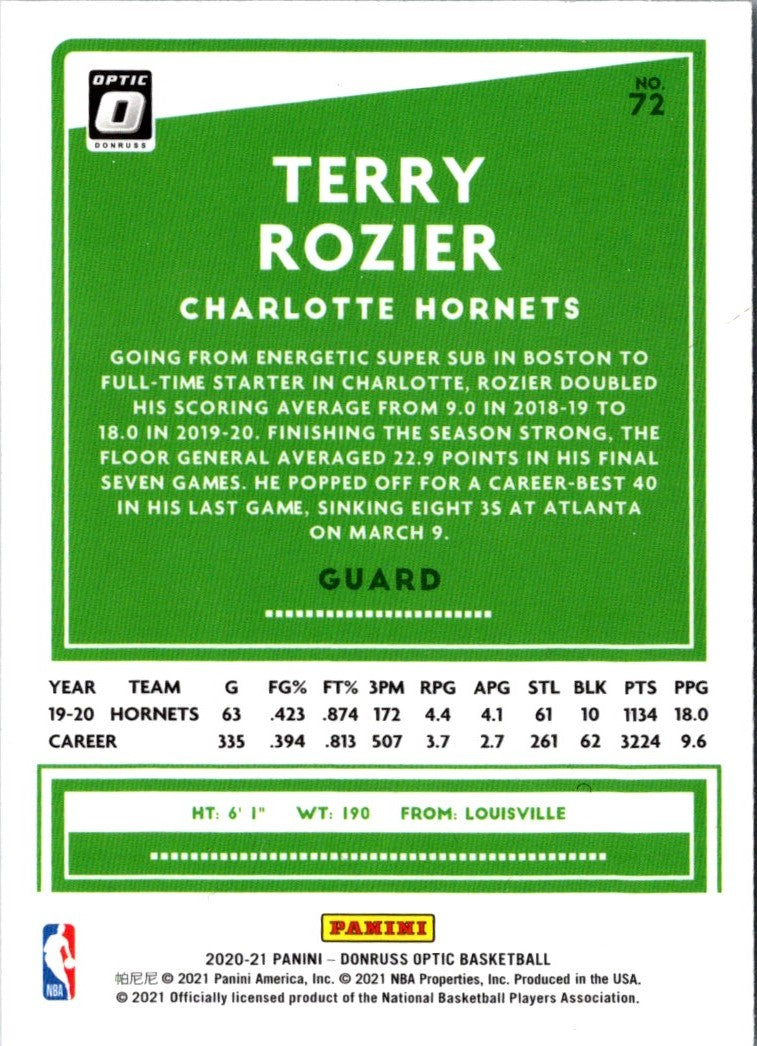 2020 Donruss Optic Terry Rozier