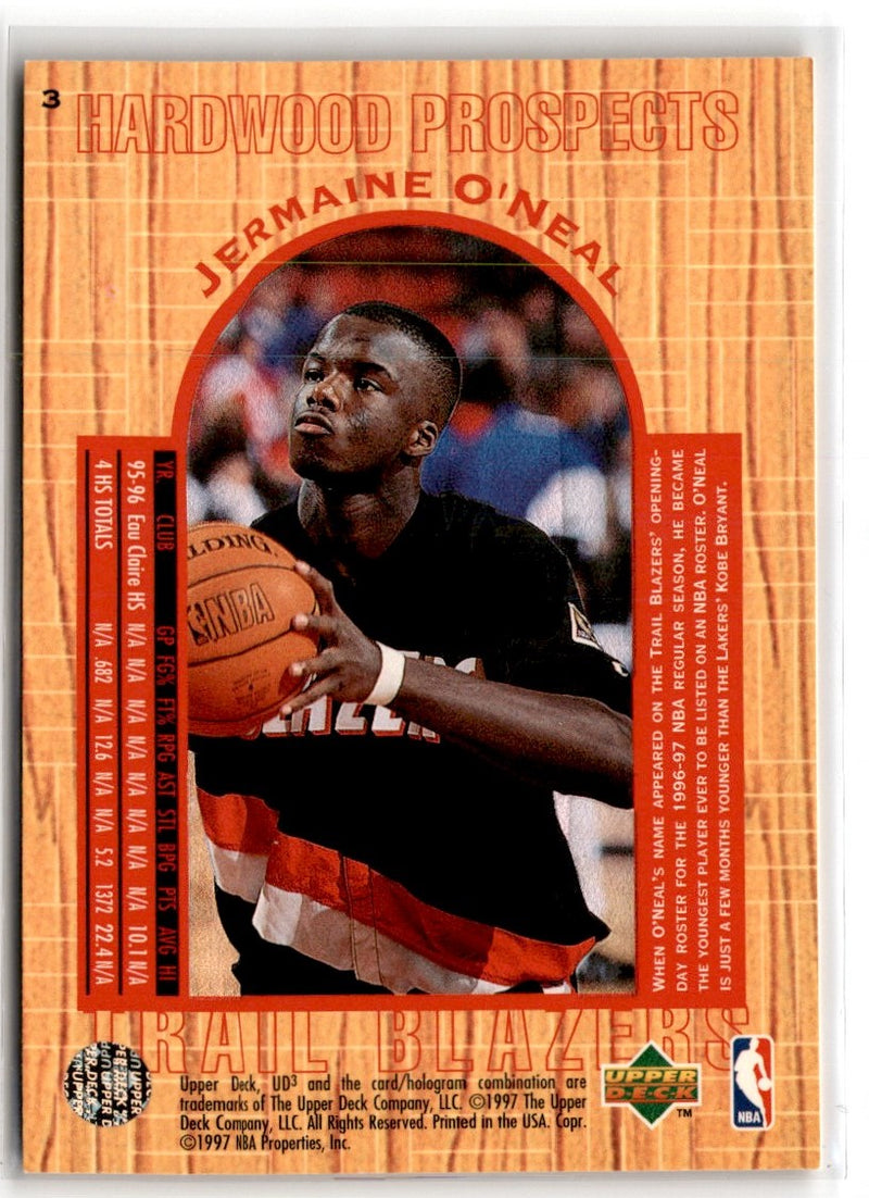 1996 Upper Deck UD3 Jermaine O'Neal