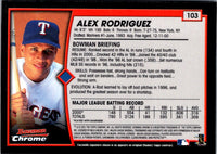2001 Bowman Chrome Alex Rodriguez #103