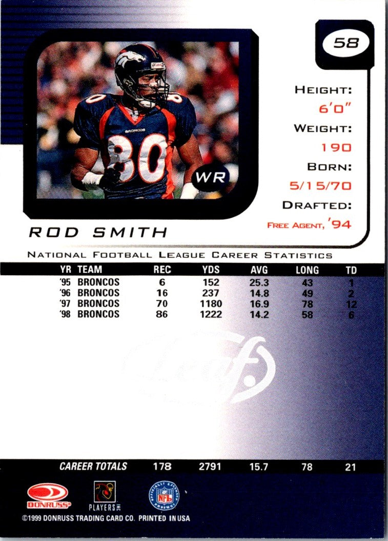 1999 Leaf Rookies & Stars Rod Smith