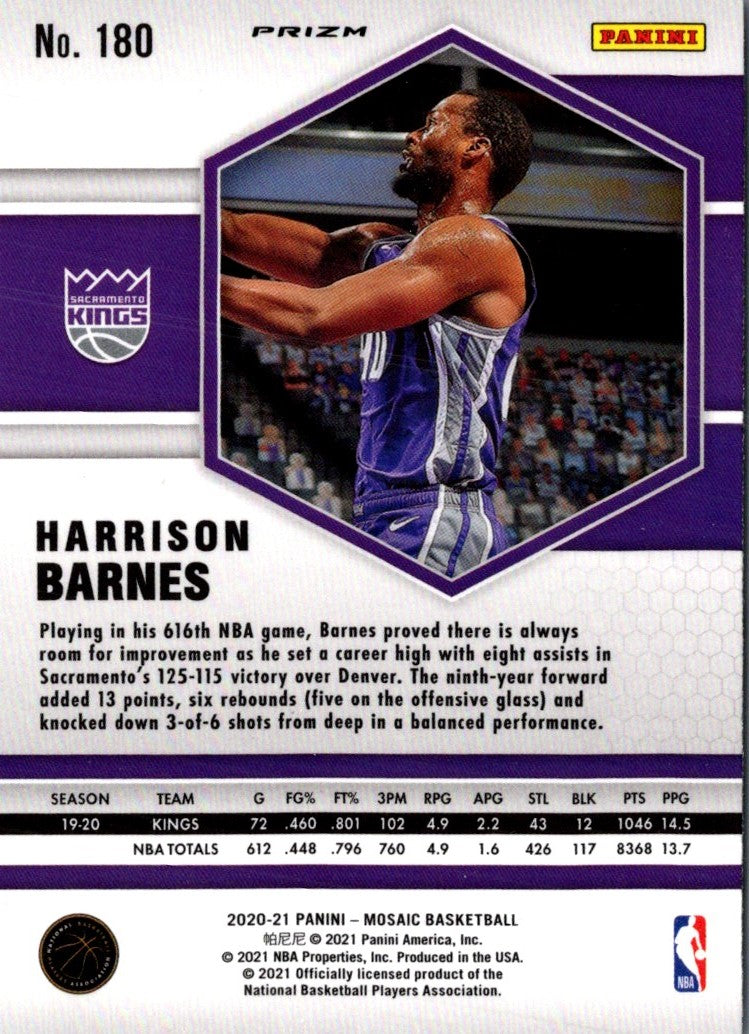 2020 Panini Mosaic Green Harrison Barnes