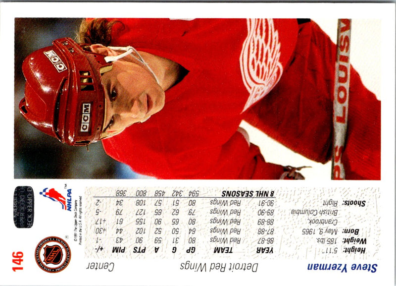 1991 Upper Deck Steve Yzerman