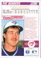 1989 Score Pat Borders #198 Rookie