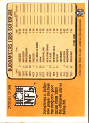 1985 Fleer Team Action Flying Falcon (1985 Schedule)