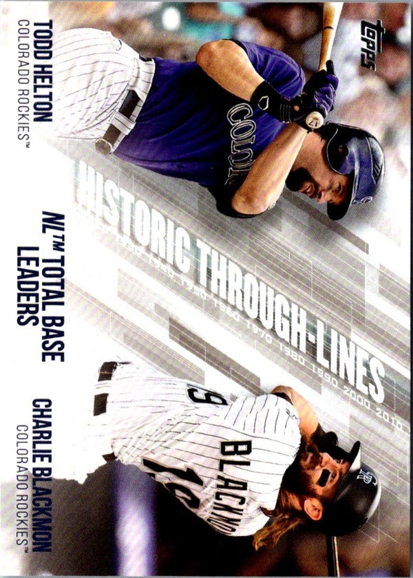 2019 Topps Historic Through-Lines Charlie Blackmon/Todd Helton #HTL-43