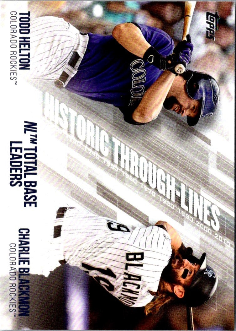 2019 Topps Historic Through-Lines Charlie Blackmon/Todd Helton