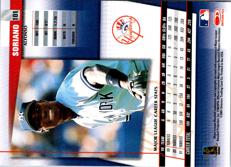 2002 Donruss Fan Club Alfonso Soriano