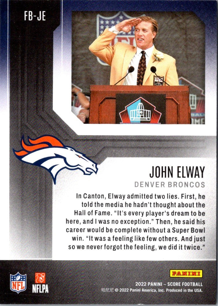 2022 Score First Ballot John Elway