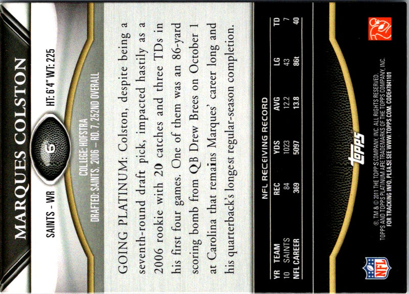 2011 Topps Platinum Marques Colston
