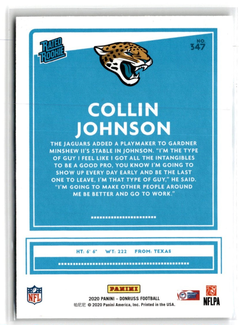 2020 Donruss Optic Rated Rookie Variations Collin Johnson