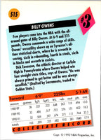 1991 SkyBox Billy Owens #515 Rookie