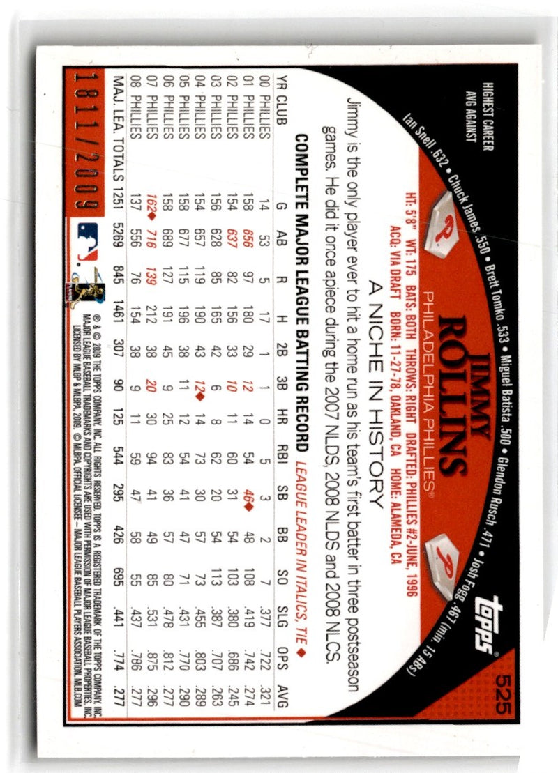 2009 Topps Gold Border Jimmy Rollins