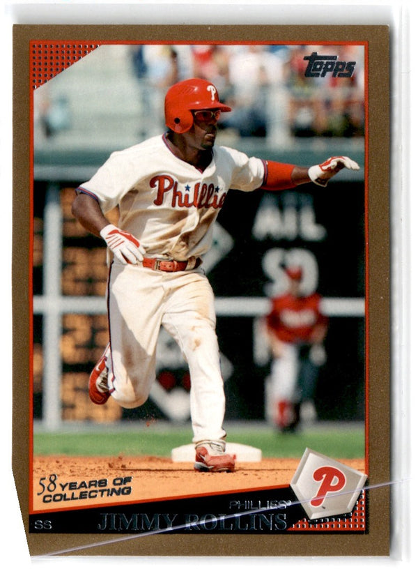 2009 Topps Gold Border Jimmy Rollins #525 1811/2009