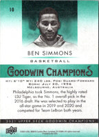 2021 Upper Deck Ben Simmons #10