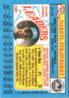1988 Topps Major League Leaders Minis Darryl Strawberry #63