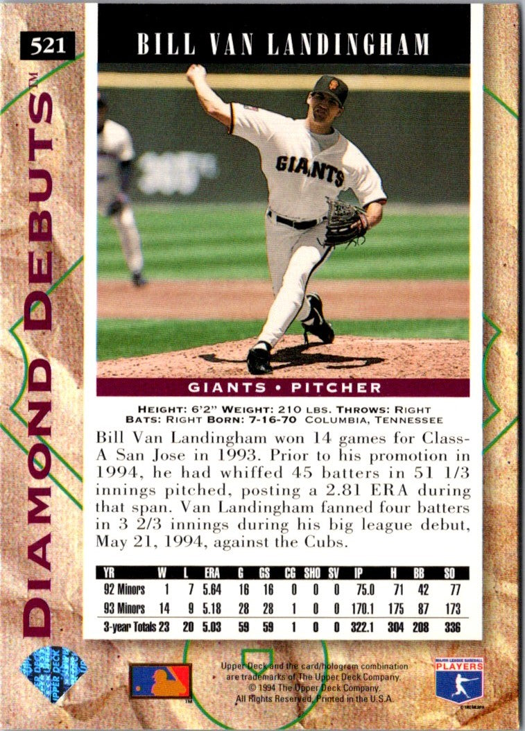 1994 Upper Deck Bill Van Landingham