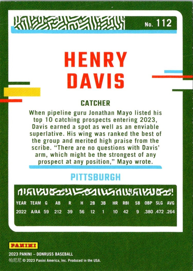 2023 Donruss Holo Orange Henry Davis