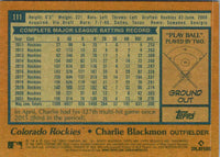 2022 Topps Charlie Blackmon #111