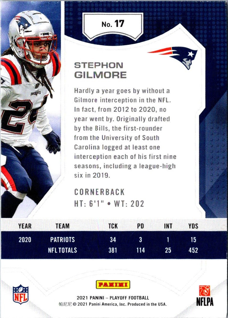 2021 Panini Playoff Stephon Gilmore